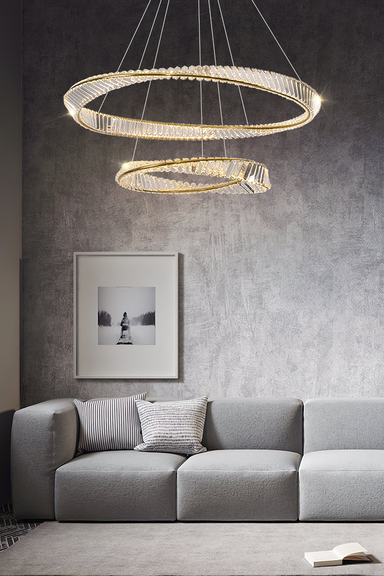 Ous クリスタル リング シャンデリア