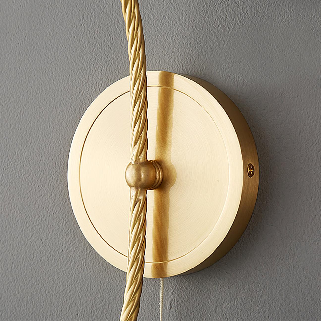 湾曲したグースネック真鍮ガラス取り付け用燭台