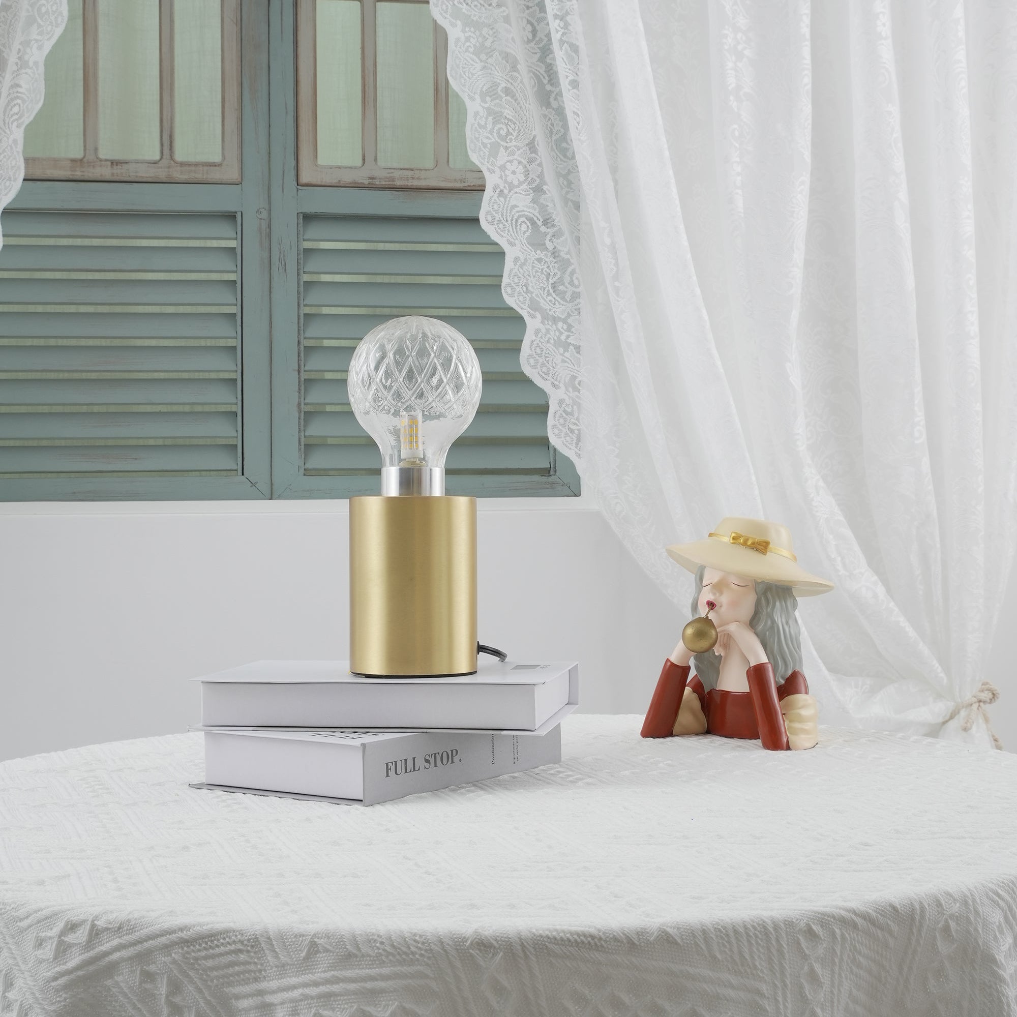 クリスタル電球テーブルランプ