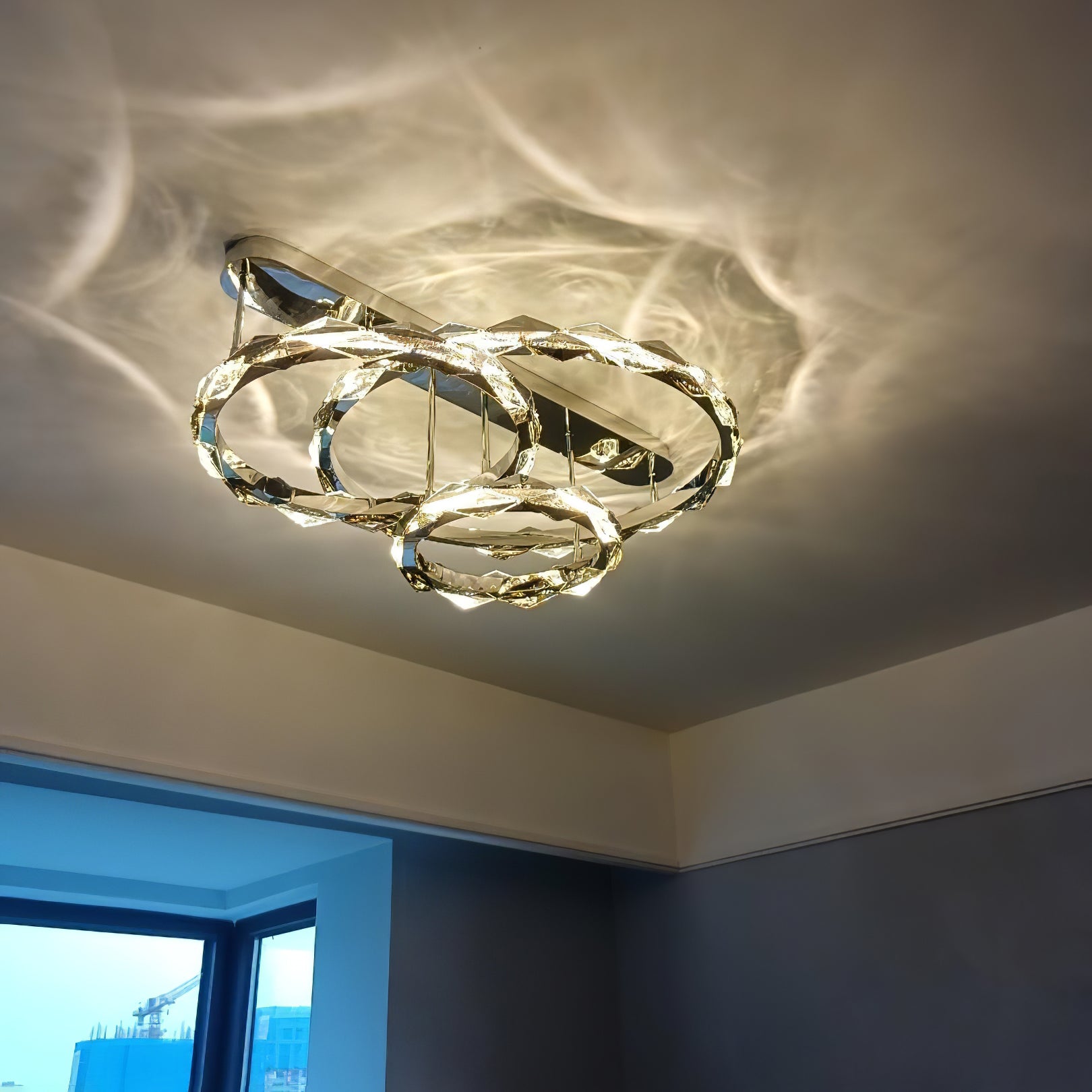 Rhombus Crystal Ceiling Lamp
