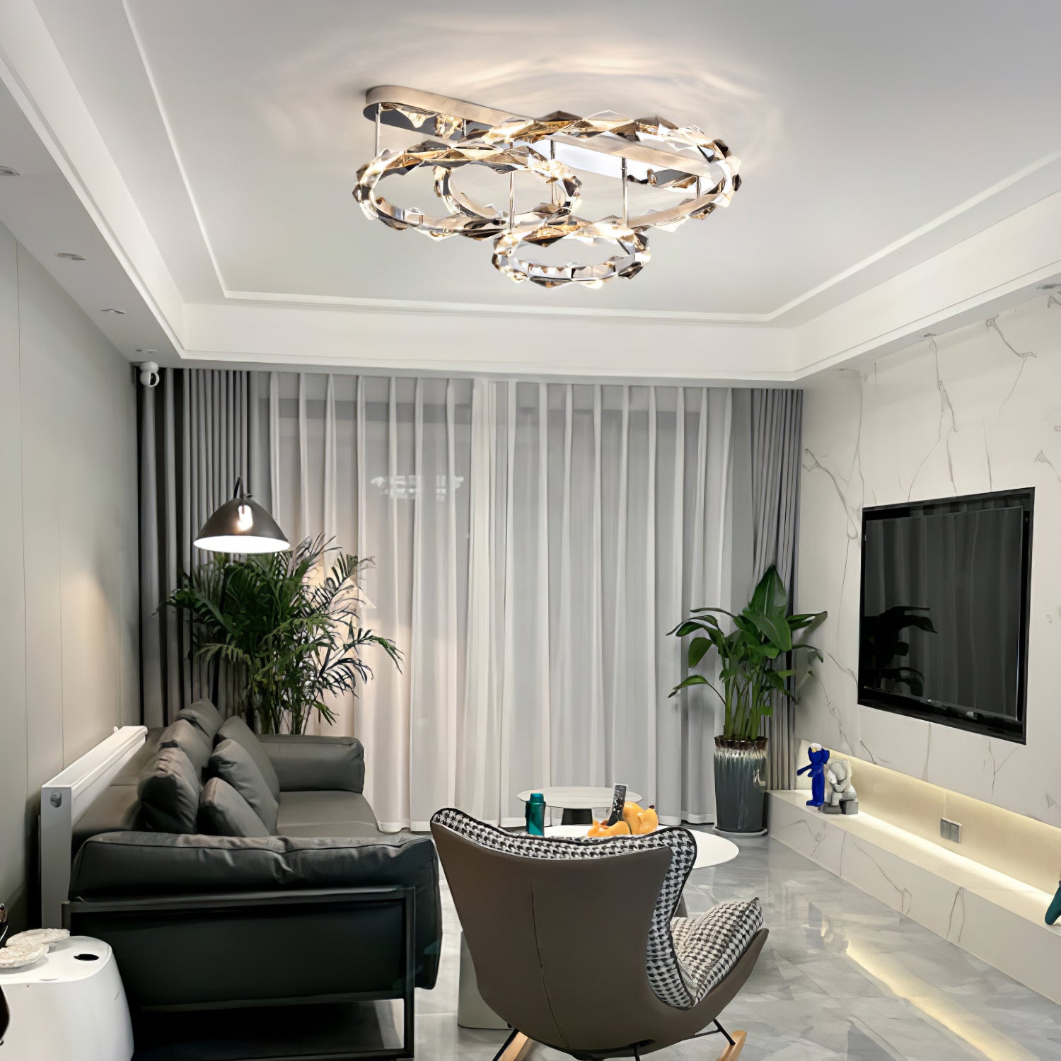 ロンバスクリスタルシーリングランプ