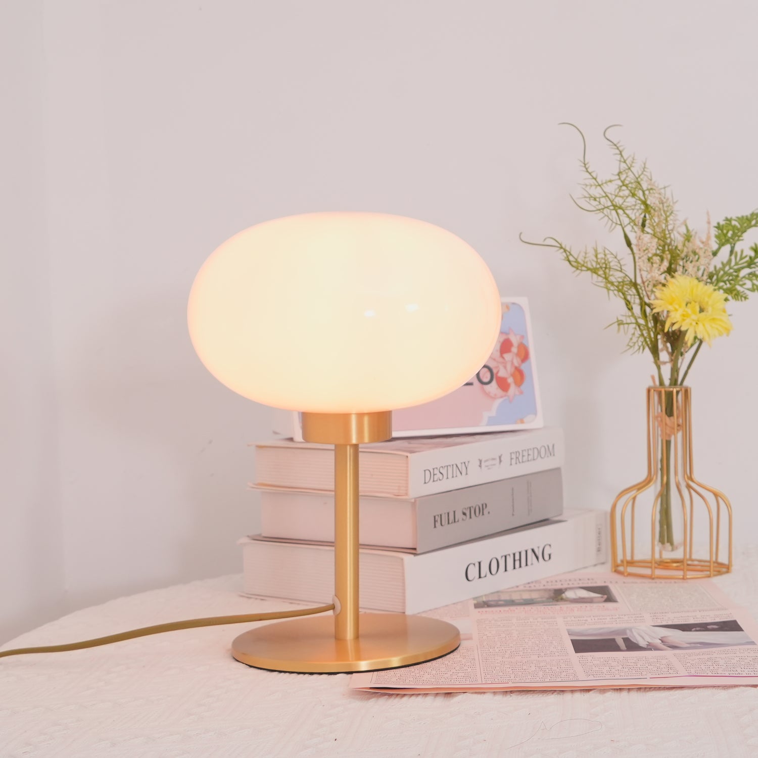 マシュマロ真鍮テーブルランプ