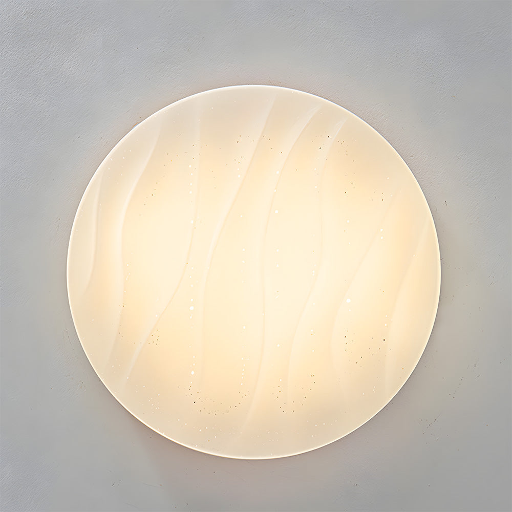 レトロミニマルな木製リビングルームLEDシーリングライト