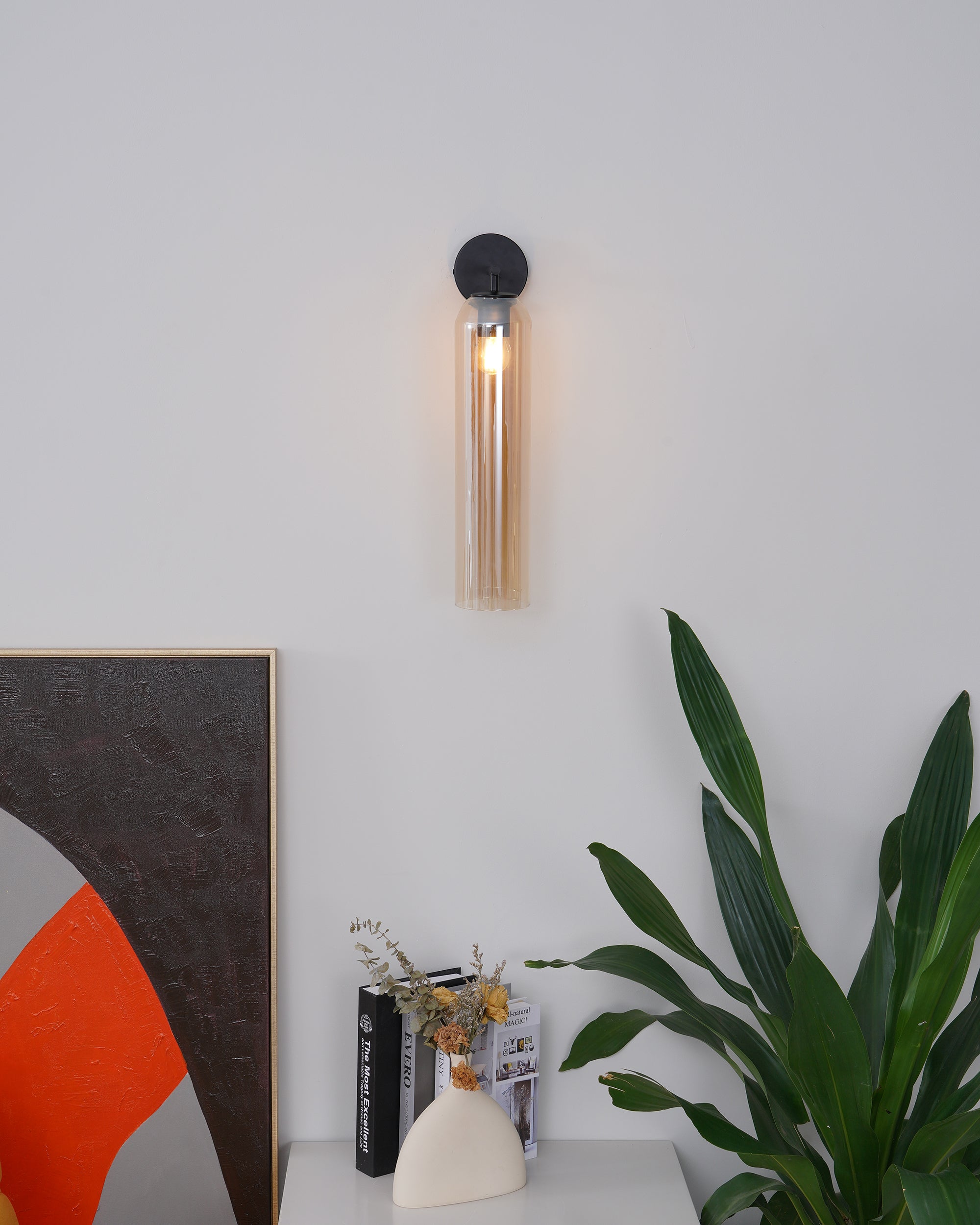 ロングチューブガラス燭台