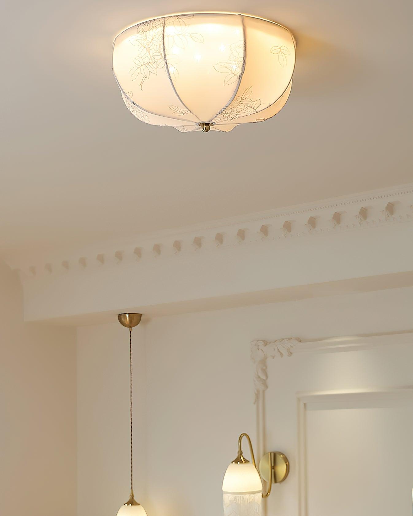 オーキッドファブリックシーリングランプ