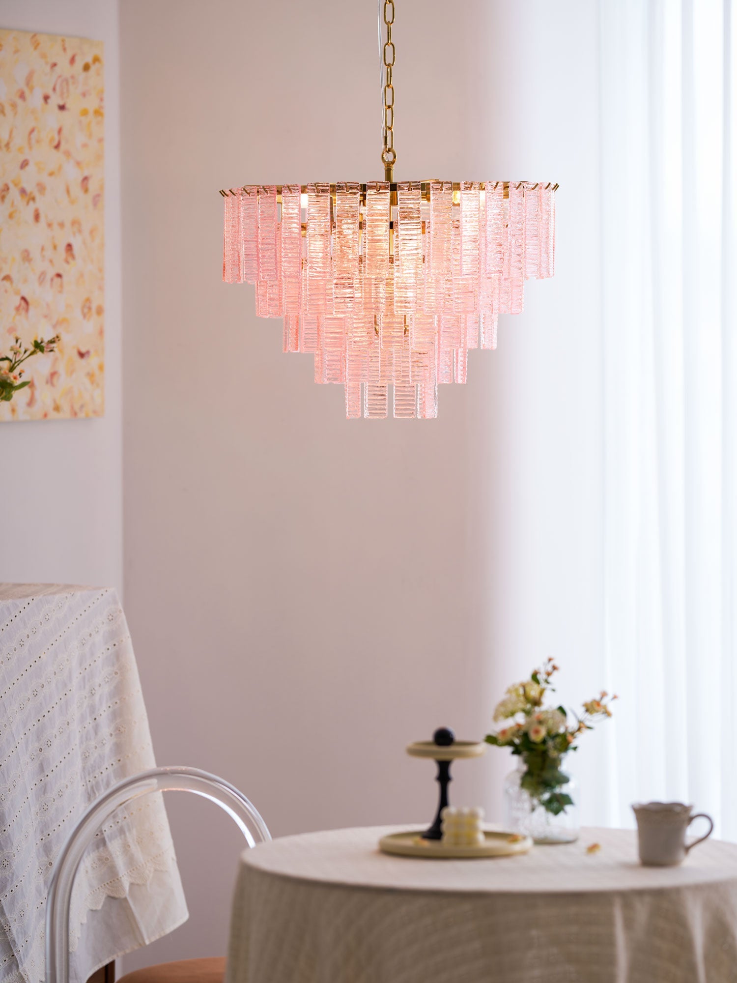 Opalora Pink Chandelier
