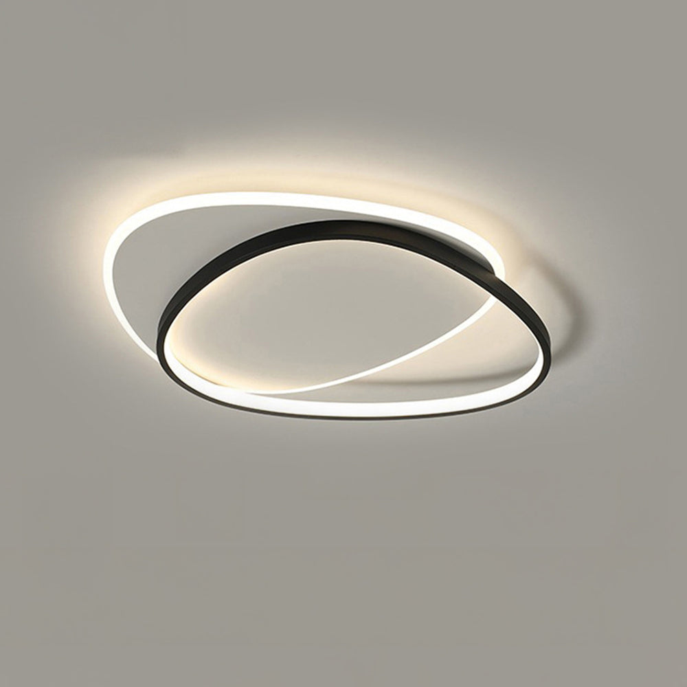 リビングルームに最適な、スタイリッシュで現代的な鉄製フラッシュLEDシーリングライト