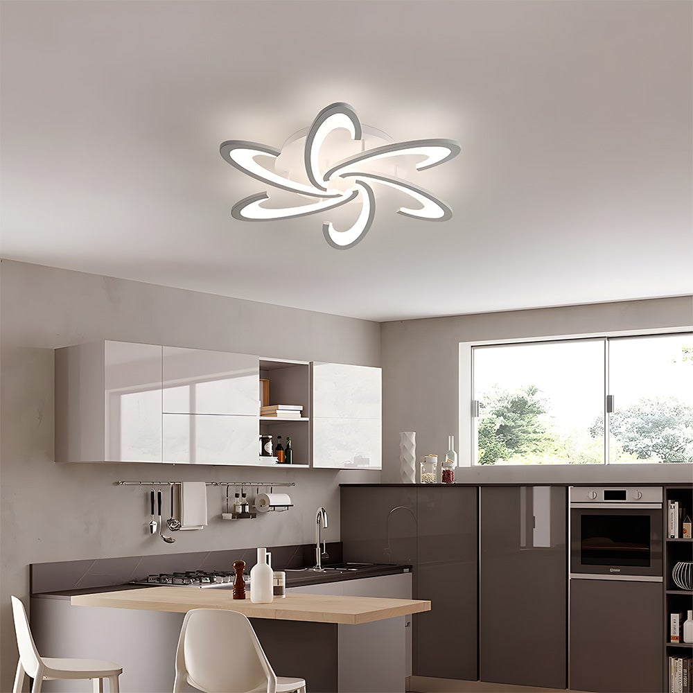 モダンな北欧風アイアンリビングルームLEDシーリングライト