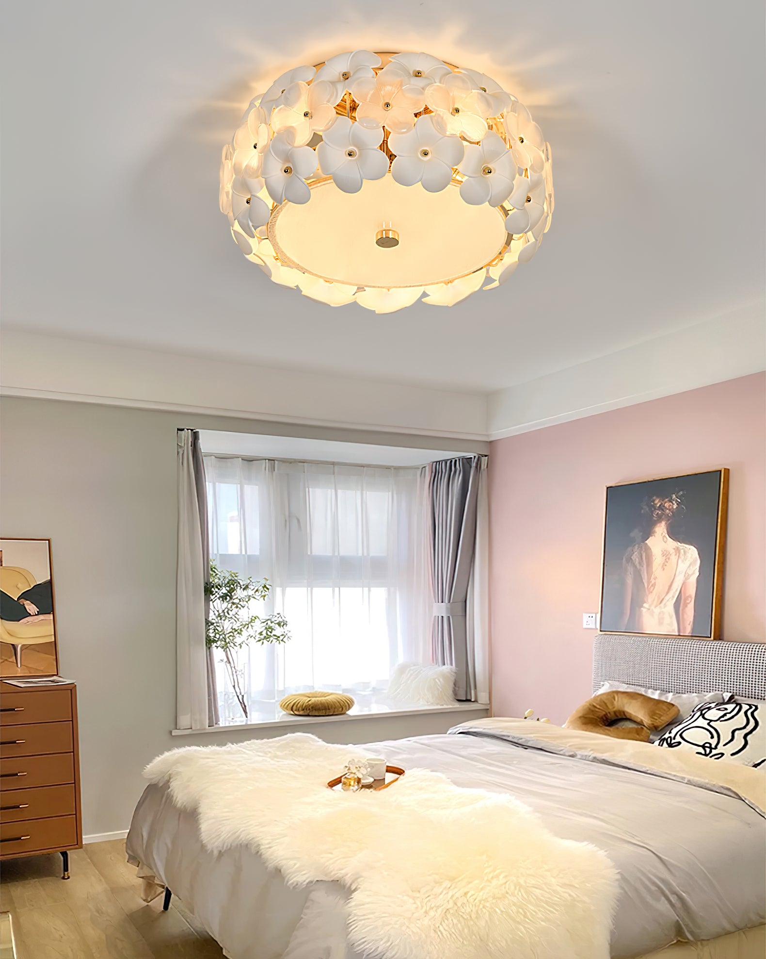 レジーナフラワーシーリングランプ