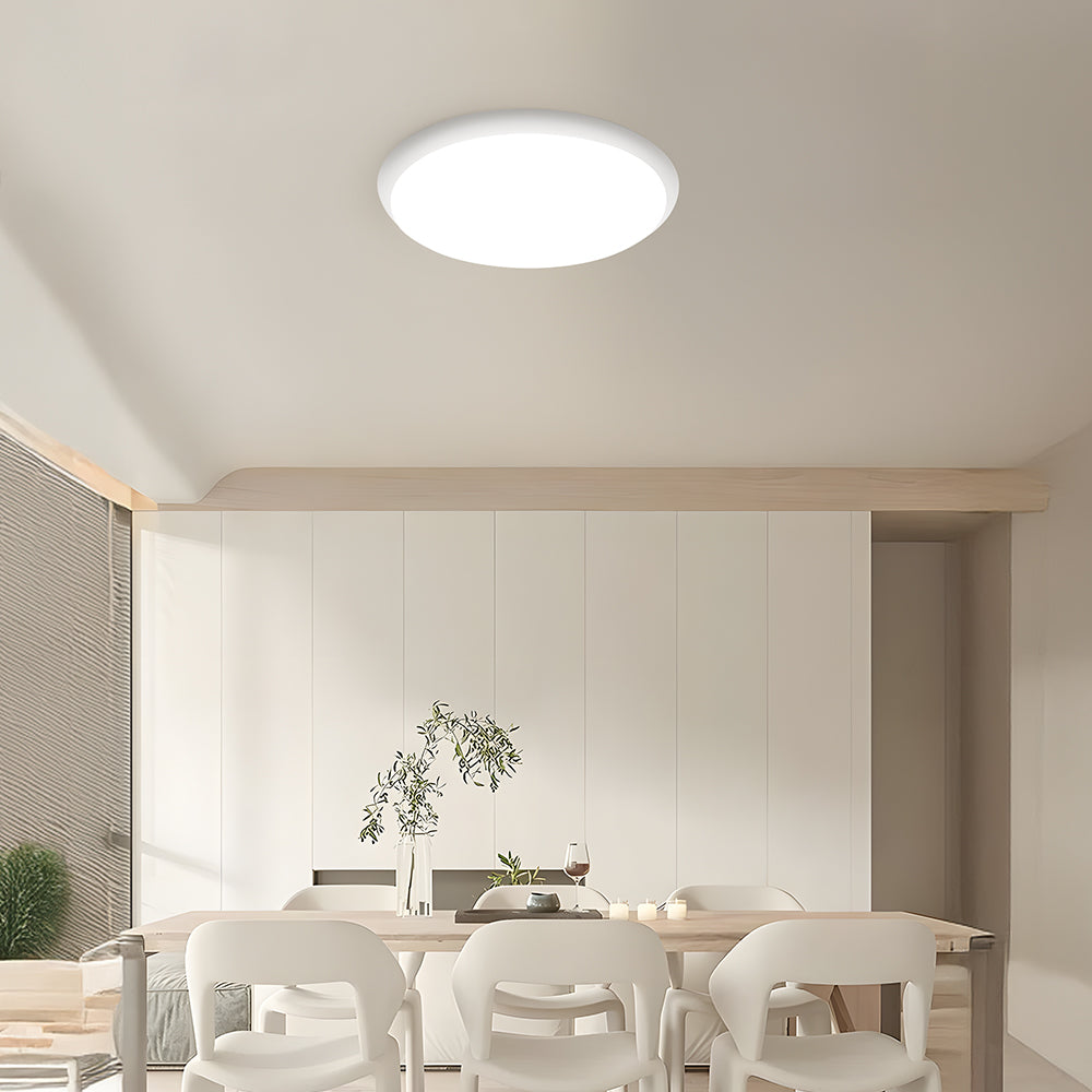 モダンな丸型ホワイトアクリルLEDリビングルーム天井照明