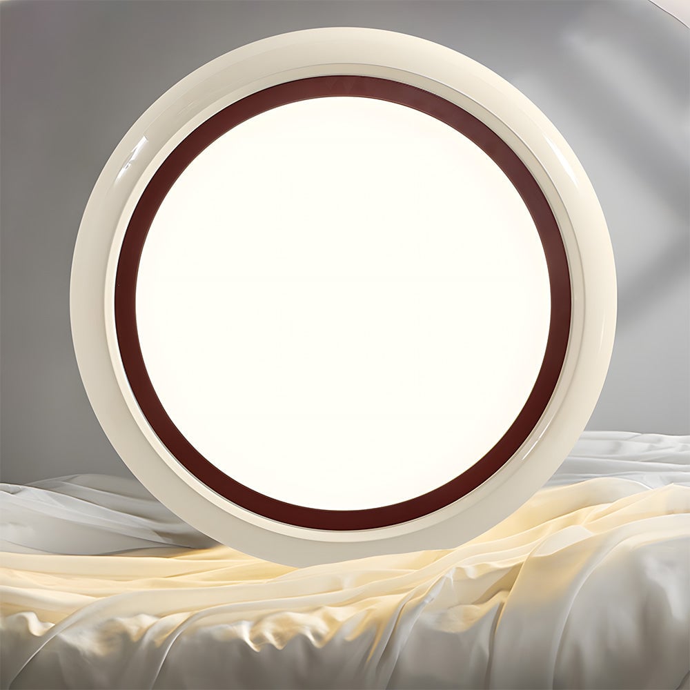 レトロミニマリストラウンドアクリル寝室LEDシーリングライト