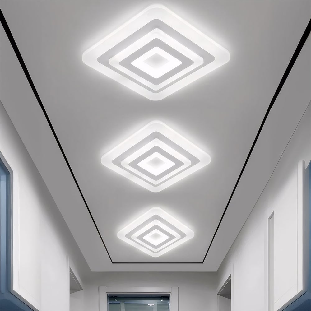 モダンミニマリズムスクエアLEDフラットマウントシーリングライト