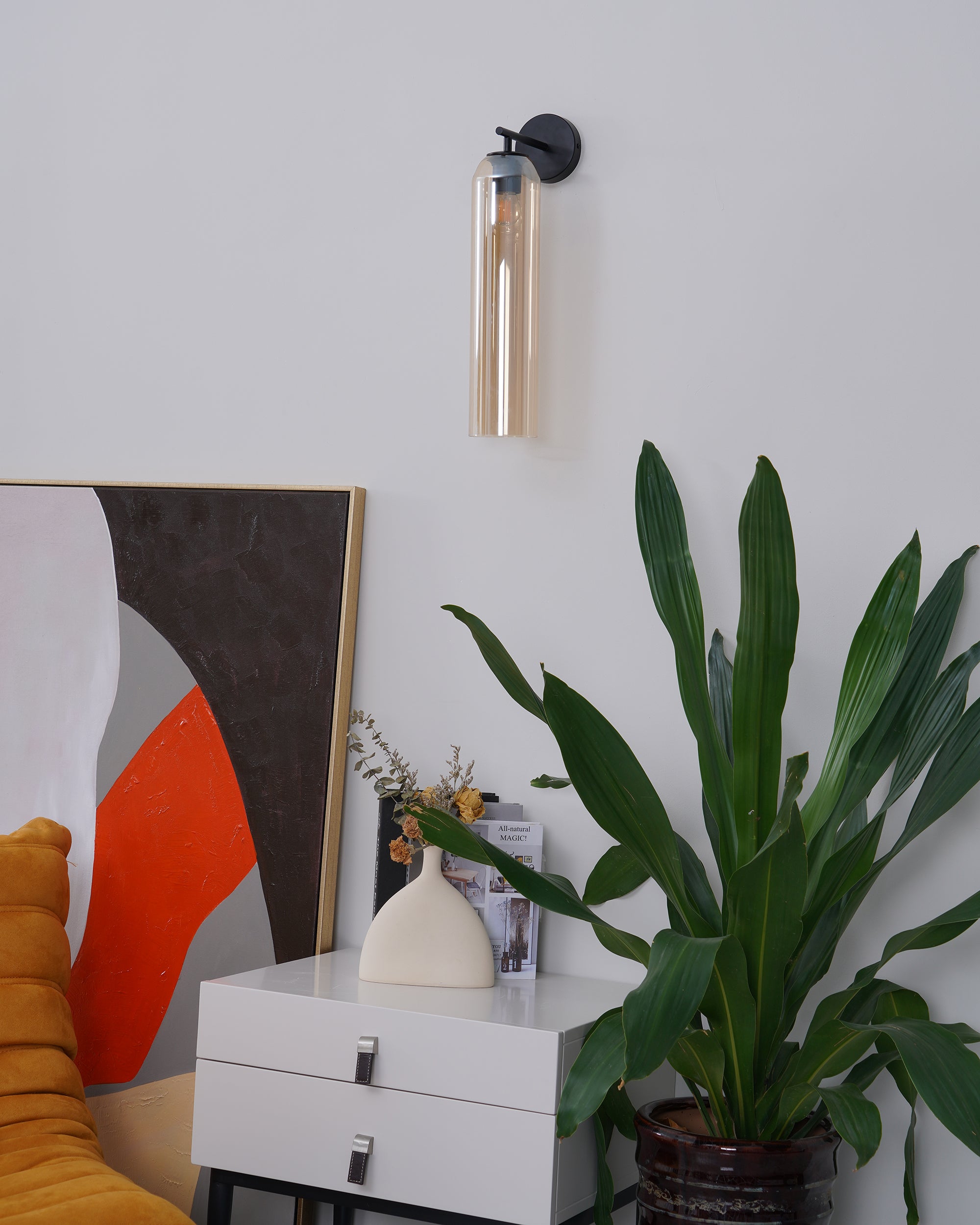 Long Tube Glass Sconce