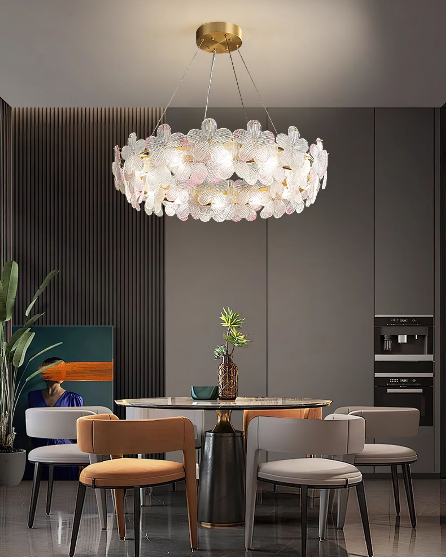 Charlotte Glass Flower Chandelier