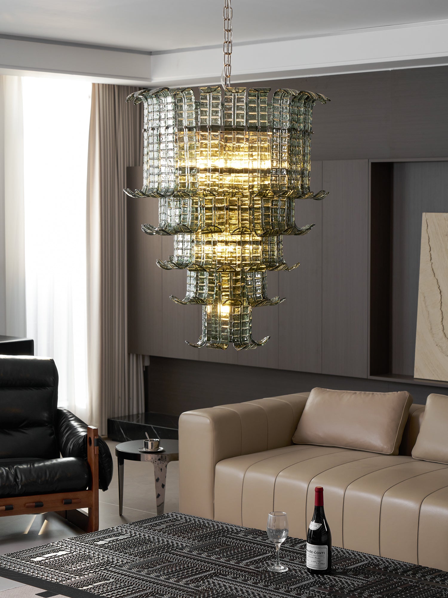 Murano Cascade Glass Chandeliers