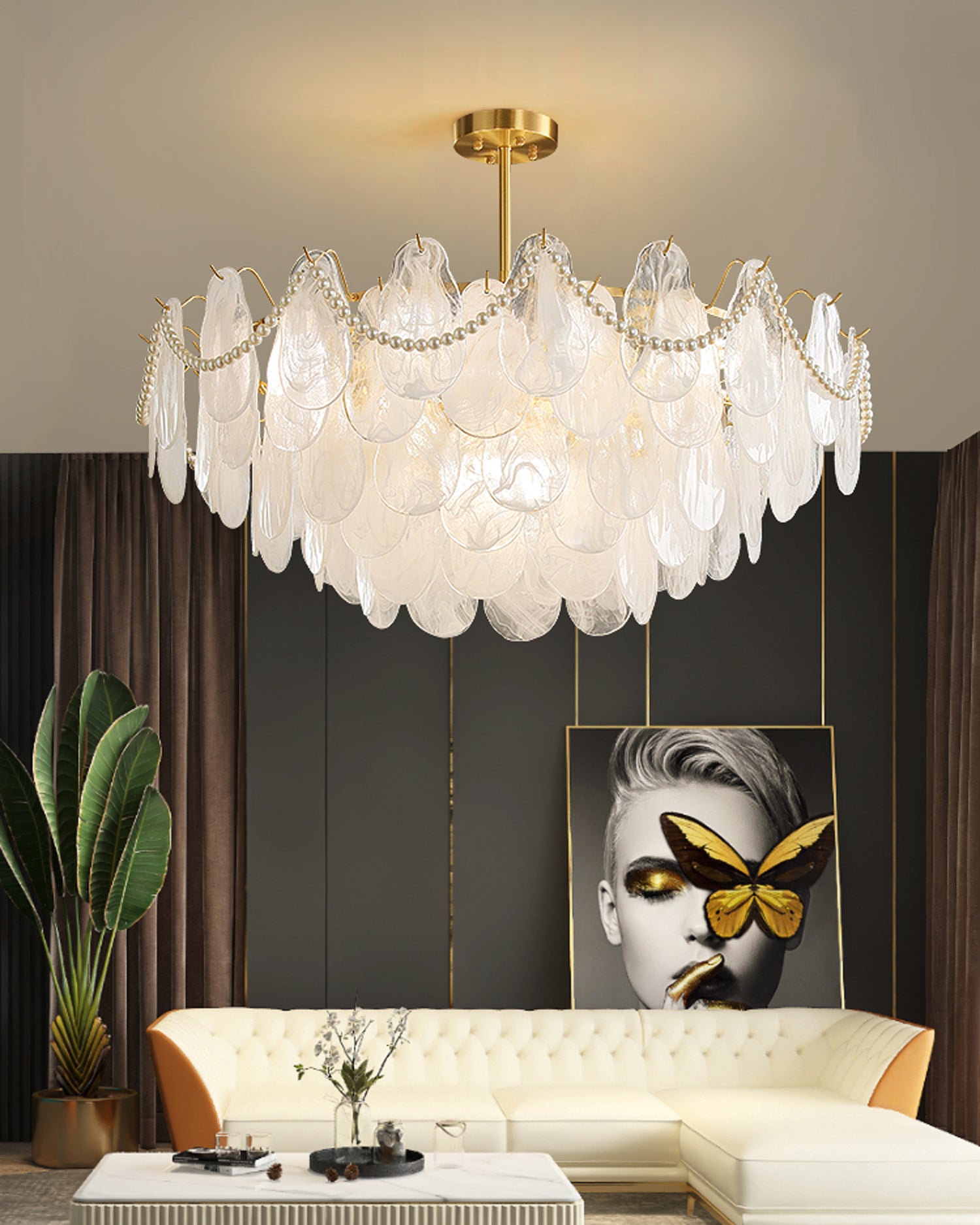 Oukaning Pearl Chandelier