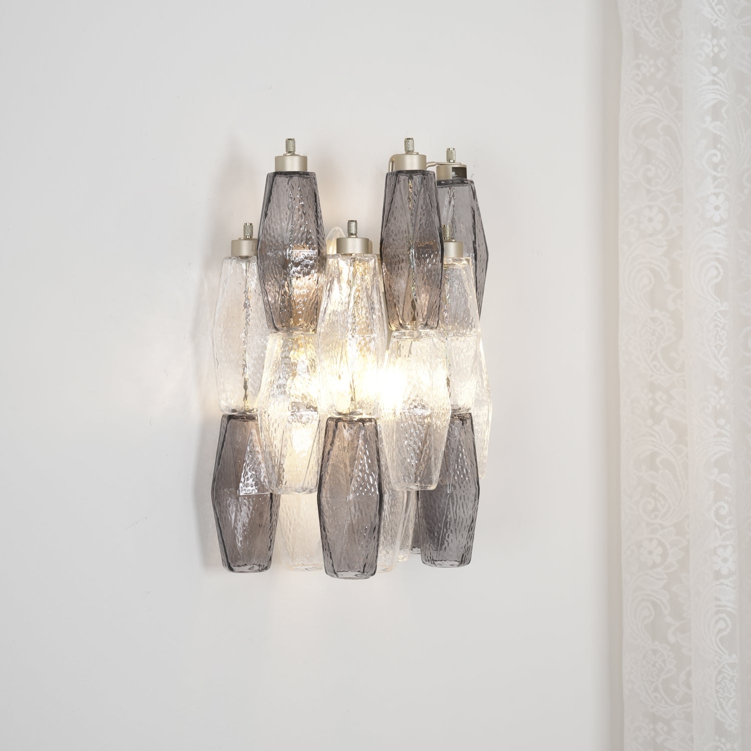 ムラーノ菱形ガラスウォールランプ