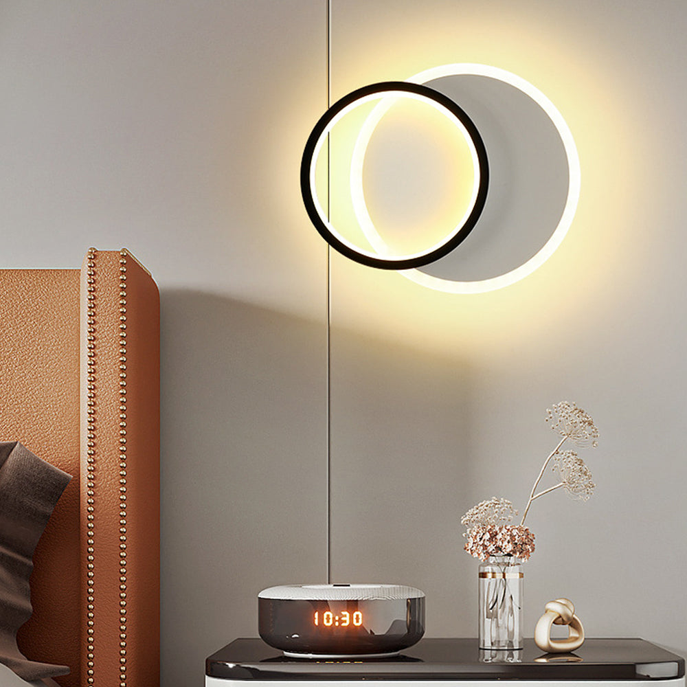 リビングルームに最適な、モダンな幾何学模様のアイアンブラックフラッシュLEDシーリングライト