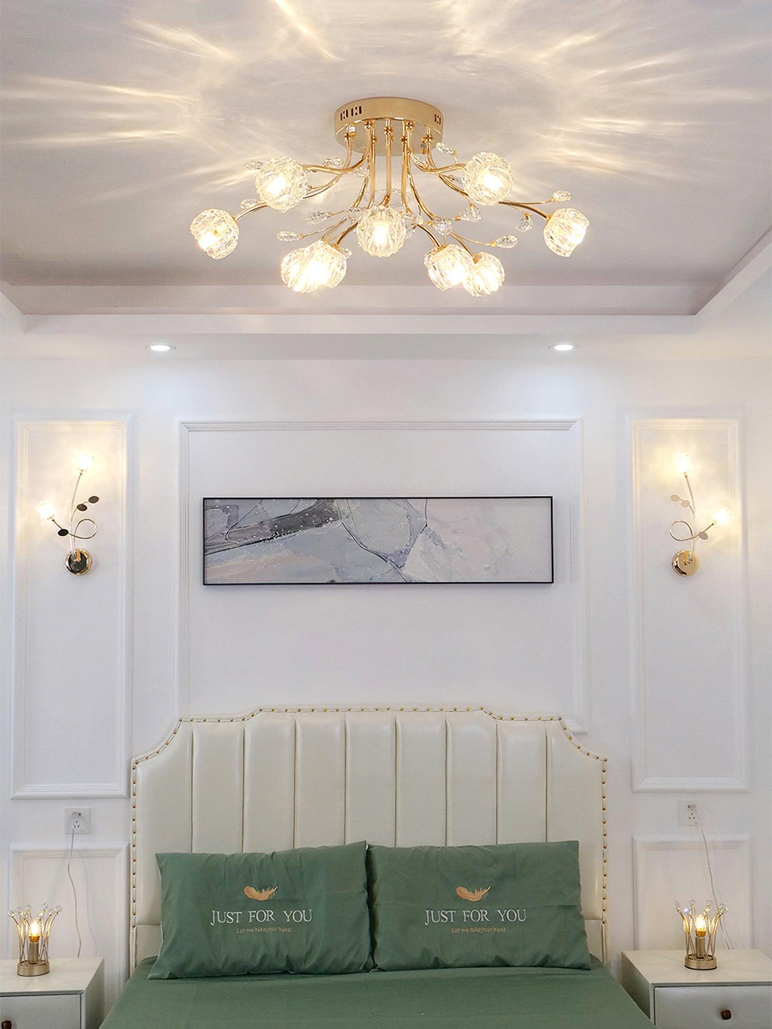 クリスタルフラワーシーリングライト