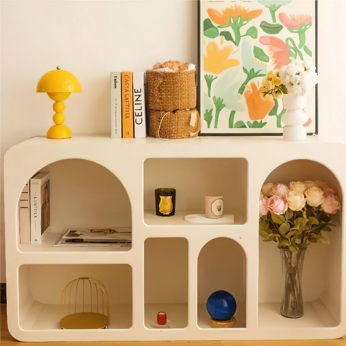 フラワーバッドポータブルテーブルランプ