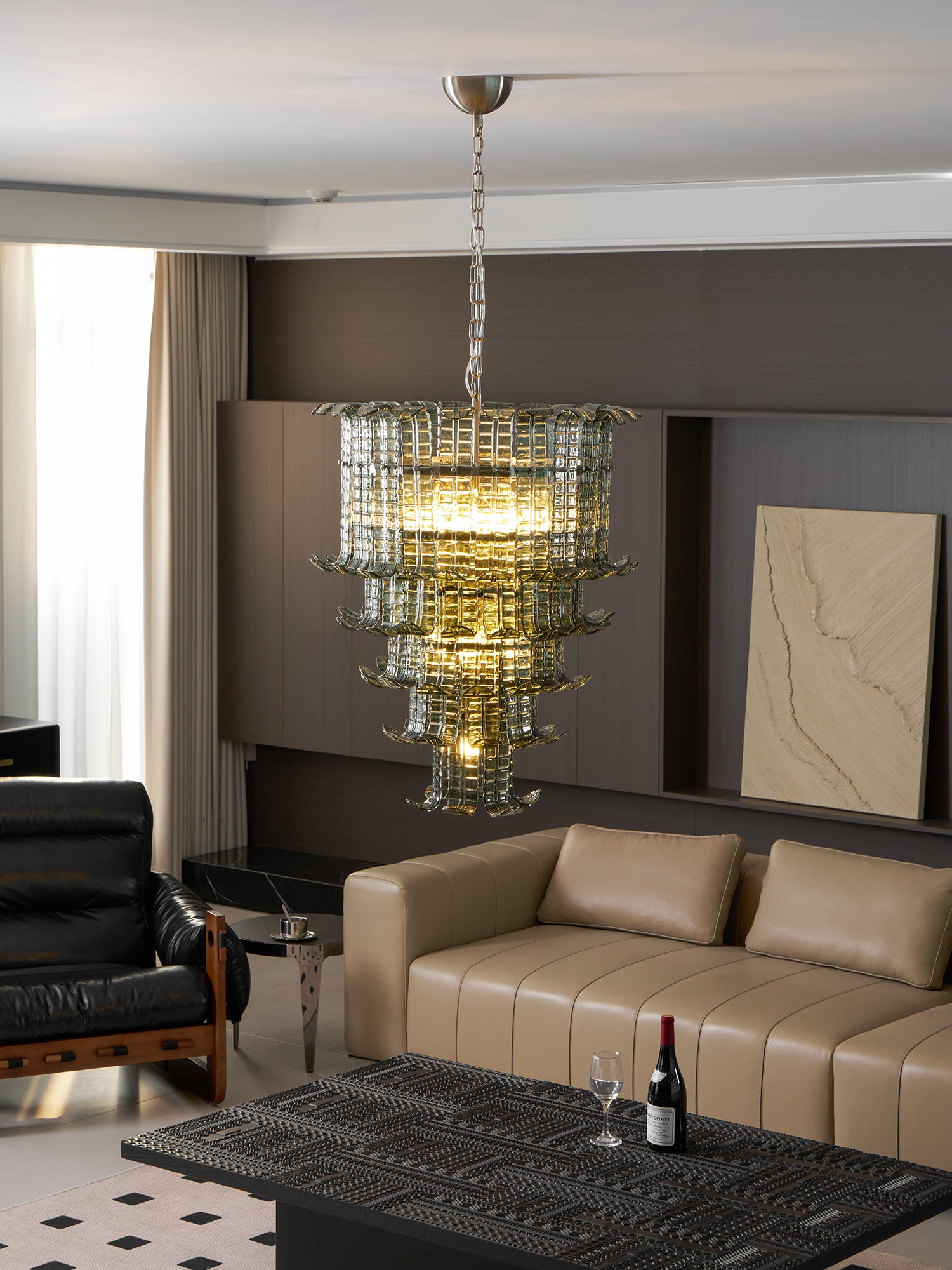 Murano Cascade Glass Chandeliers