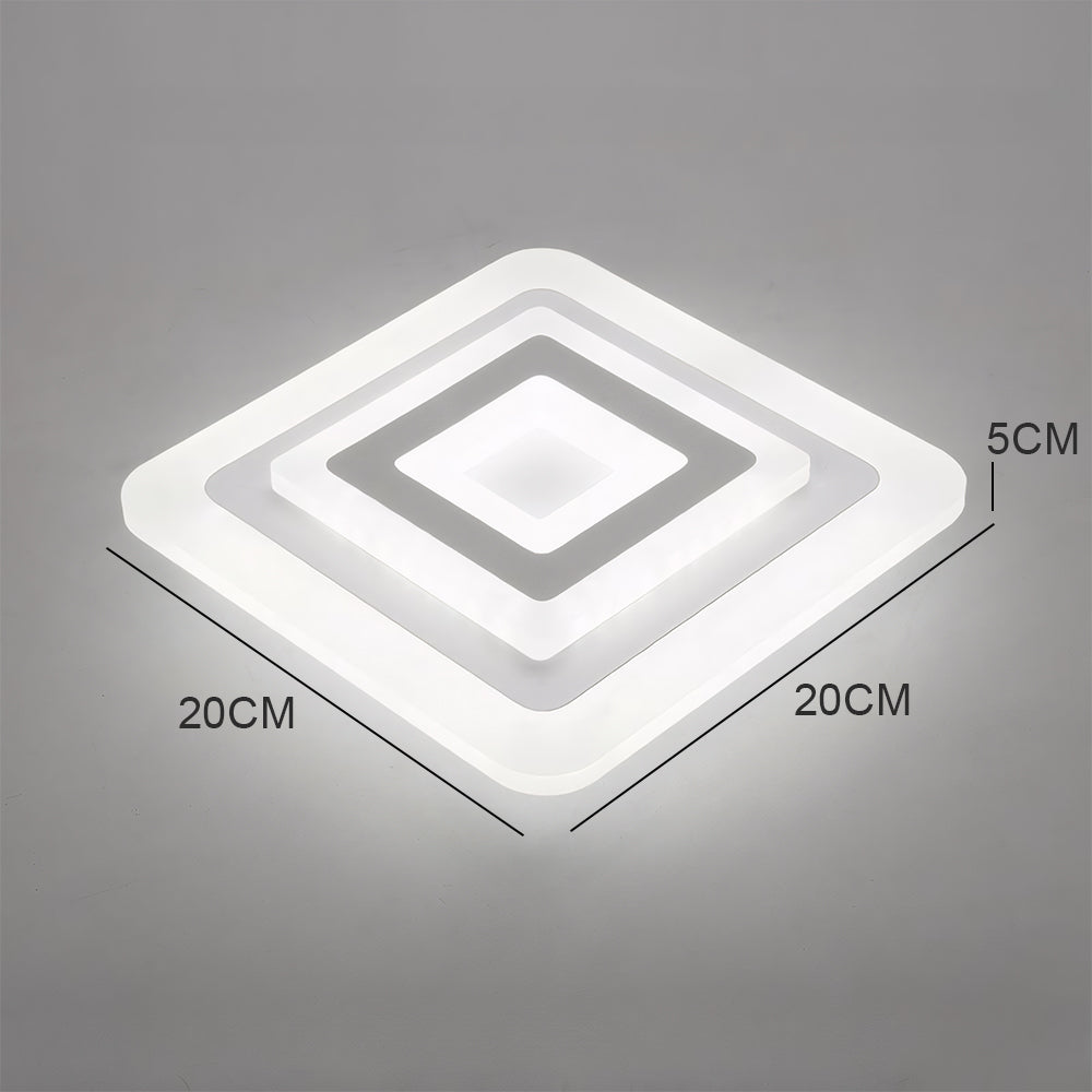 モダンミニマリズムスクエアLEDフラットマウントシーリングライト