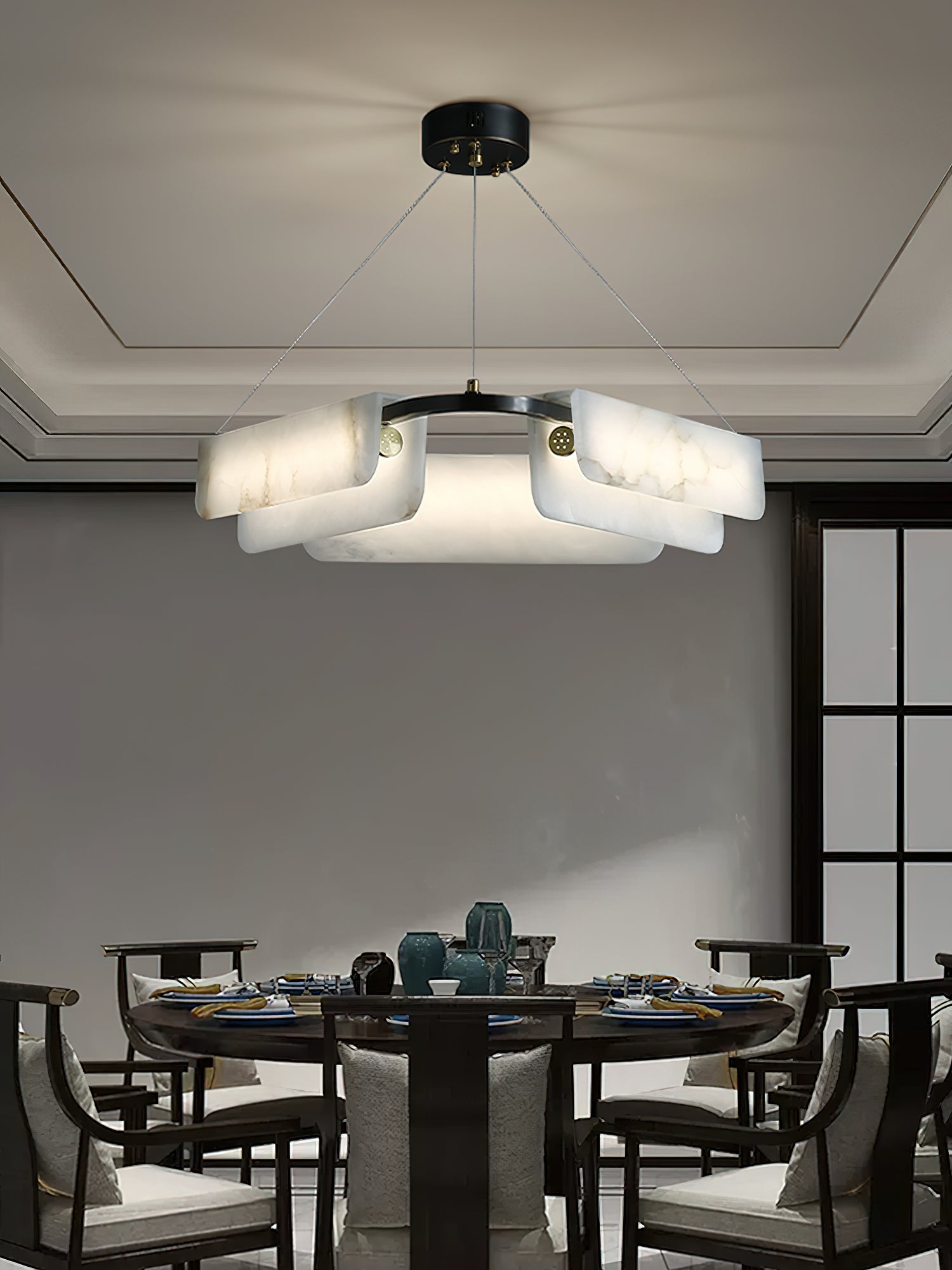 Delia Alabaster Chandelier