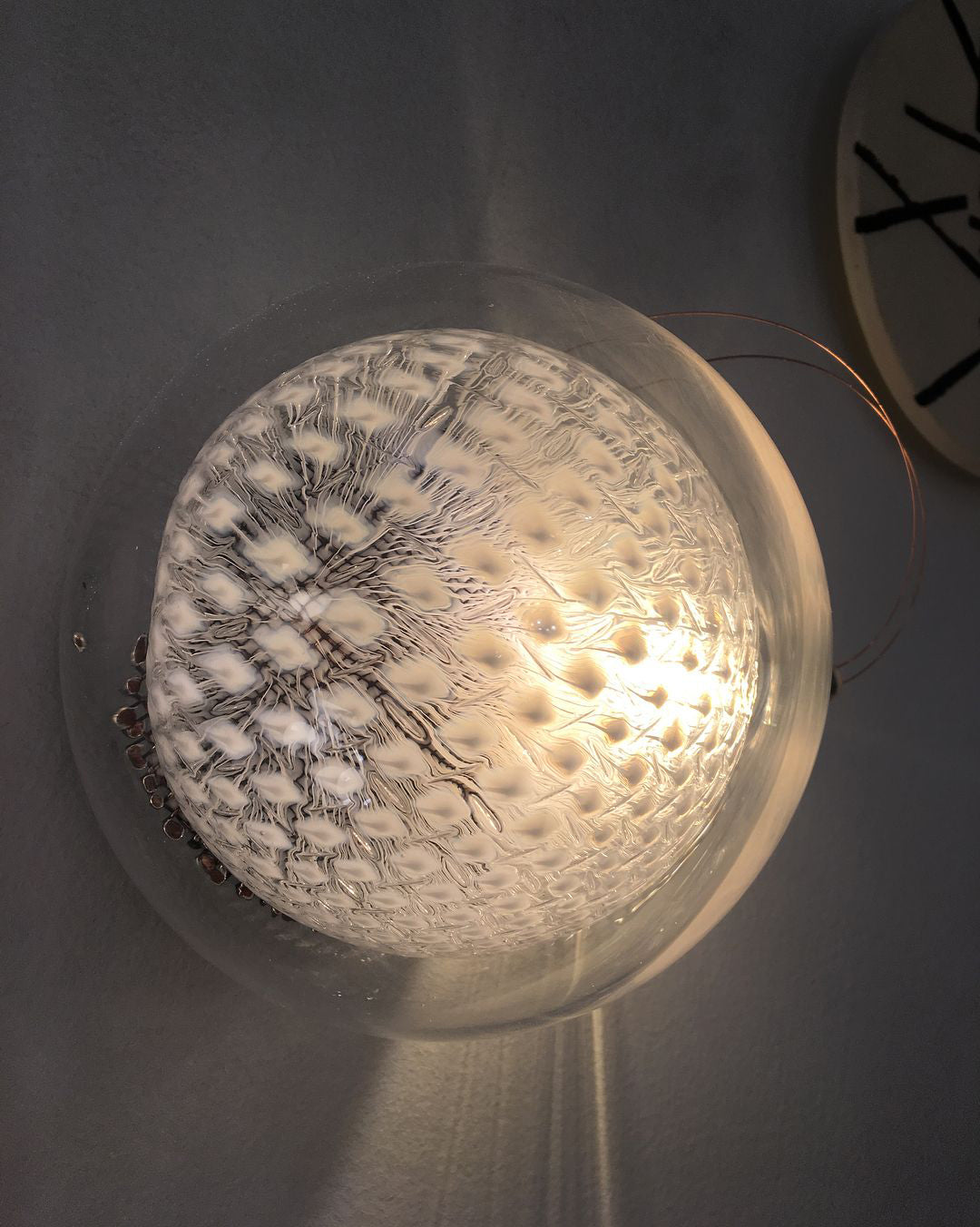 White-Clear Glass Wall Lamp