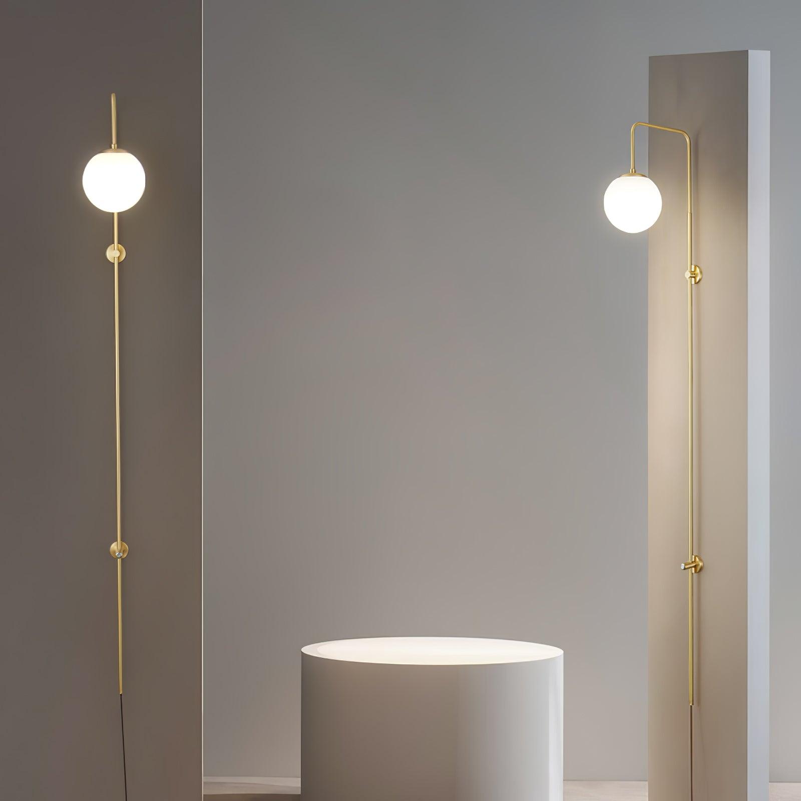 グローブ真鍮プラグイン壁取り付け用燭台