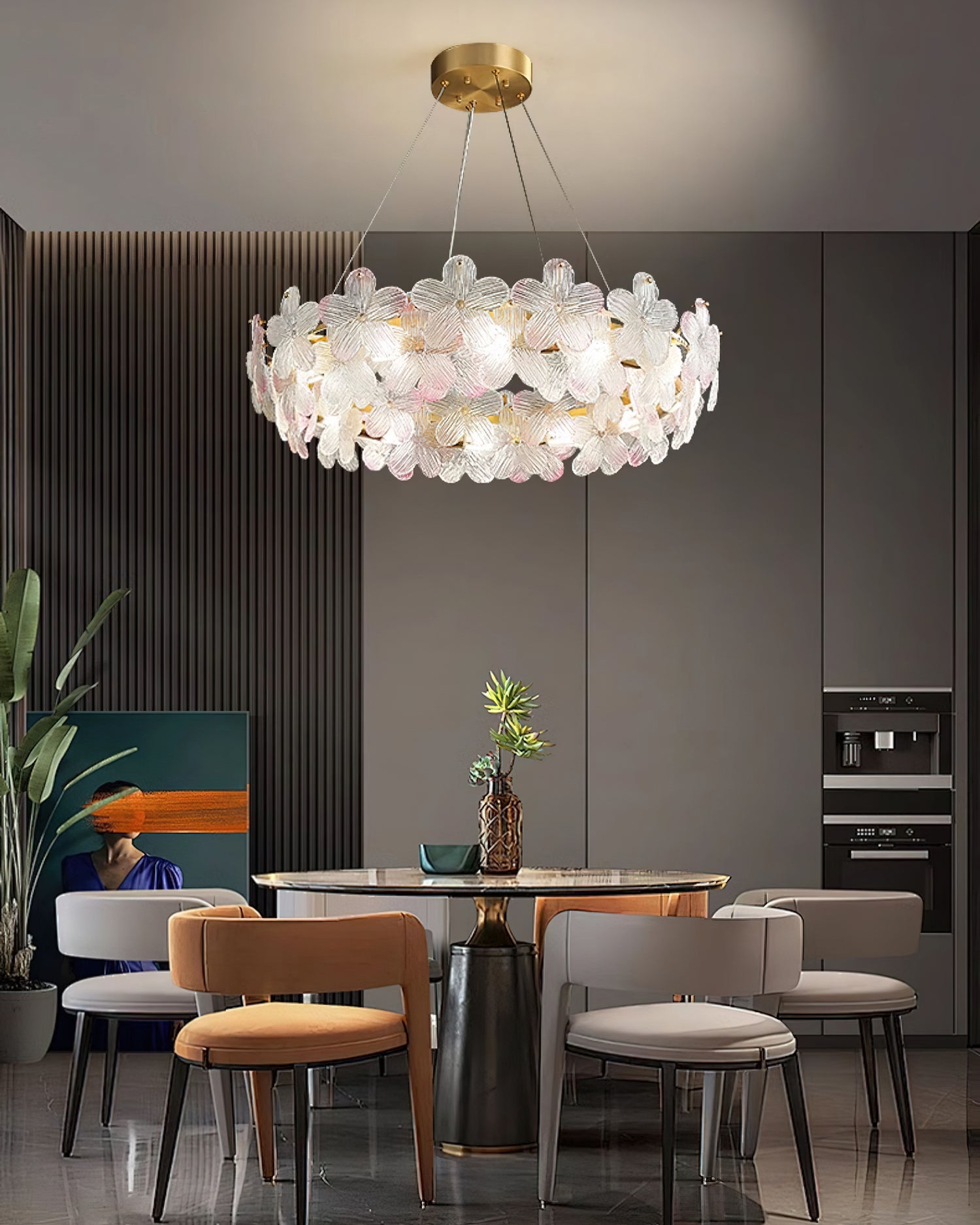 Charlotte Glass Flower Chandelier