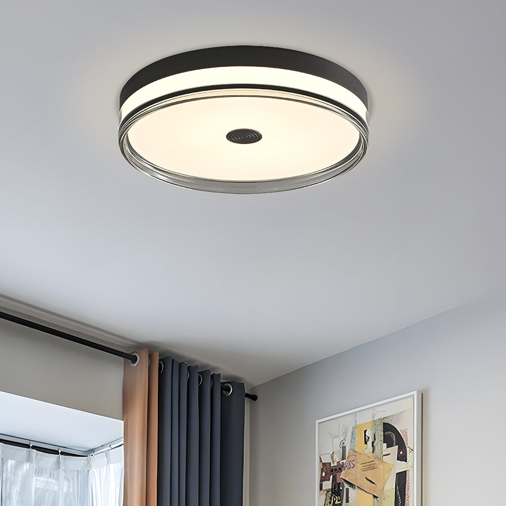 ミニマリストモダンブラックアクリルLEDリビングルームシーリングライト