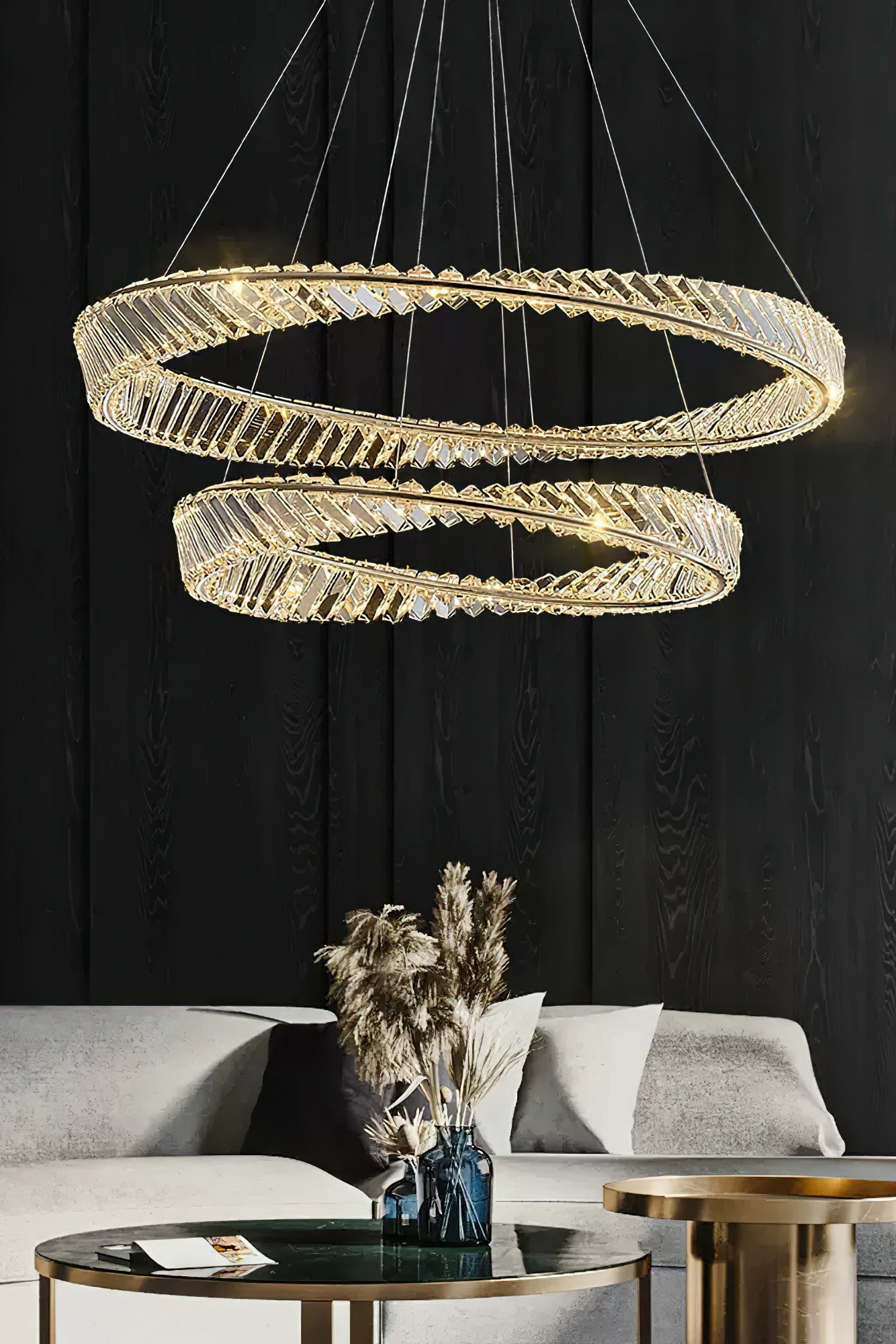 Ous クリスタル リング シャンデリア