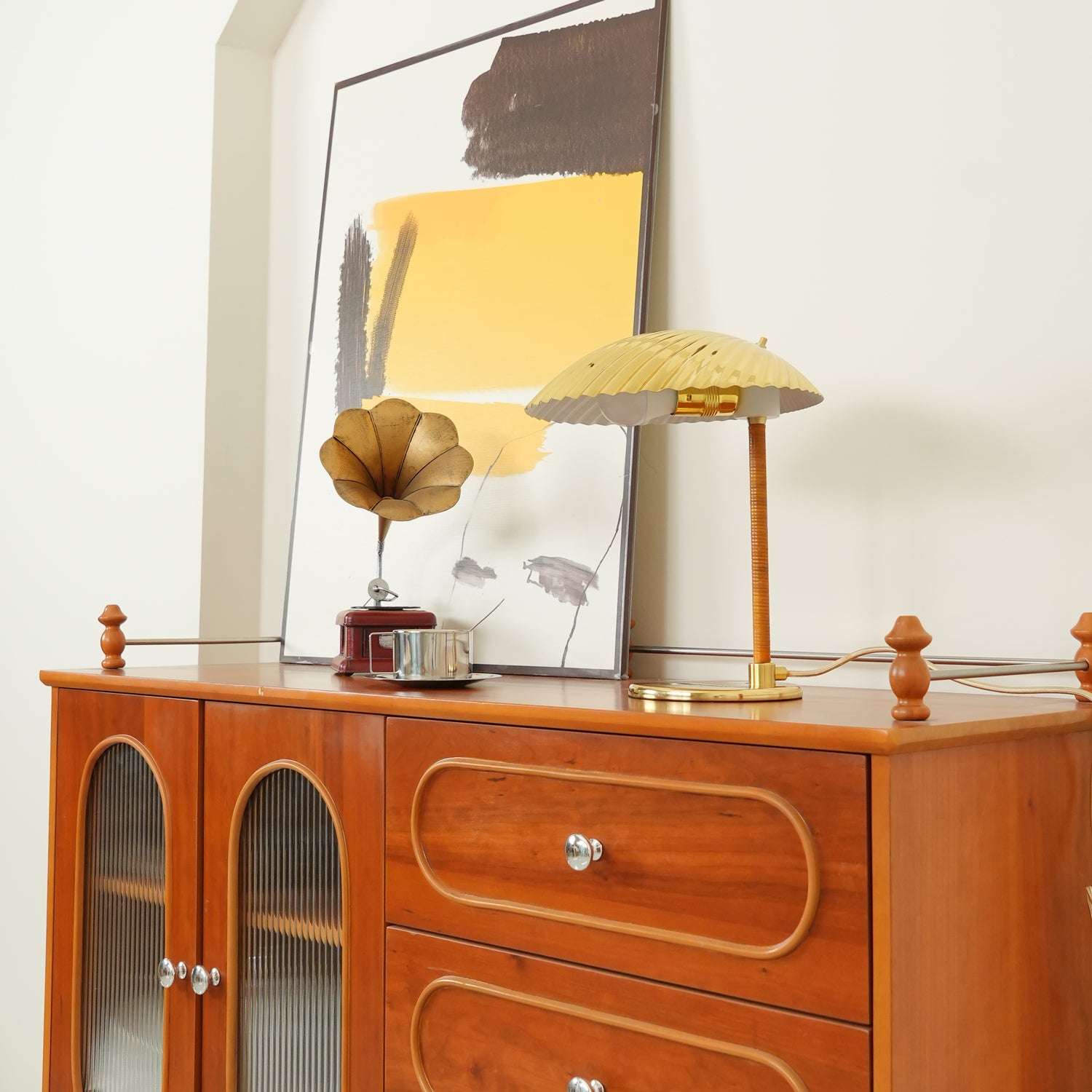 真鍮シェルテーブルランプ