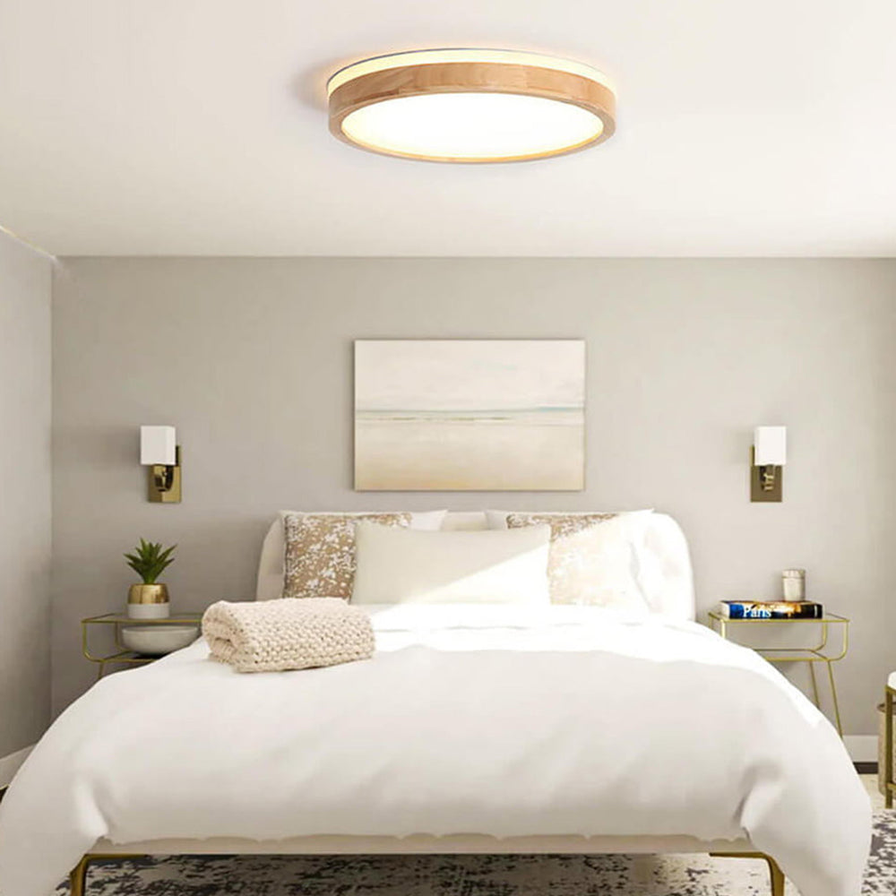 木製リビングルーム用LEDシーリングライト