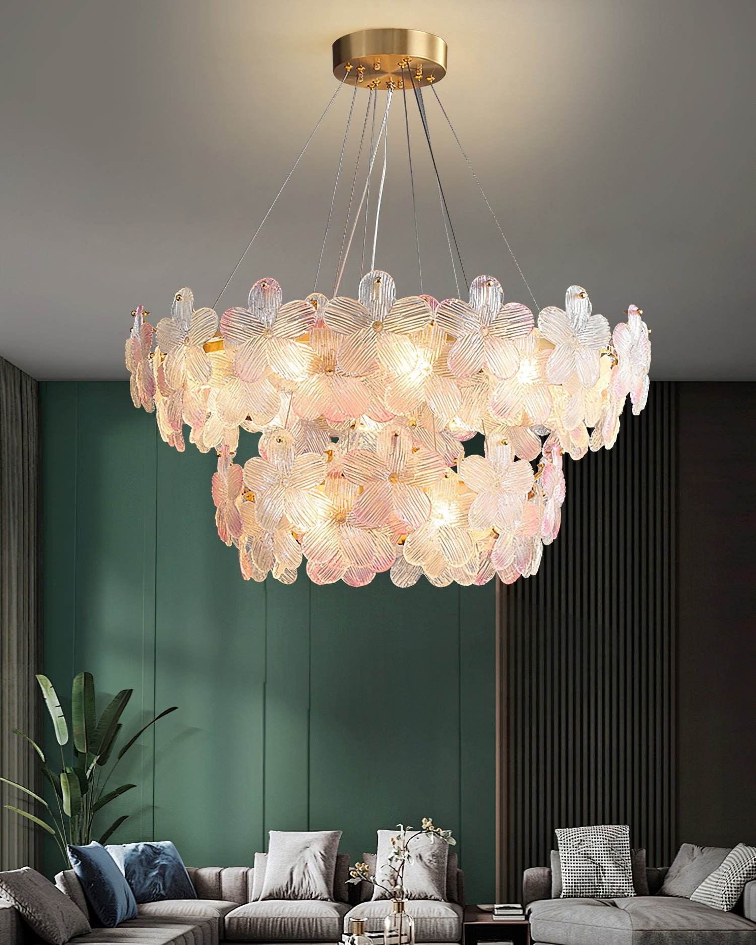 Charlotte Glass Flower Chandelier