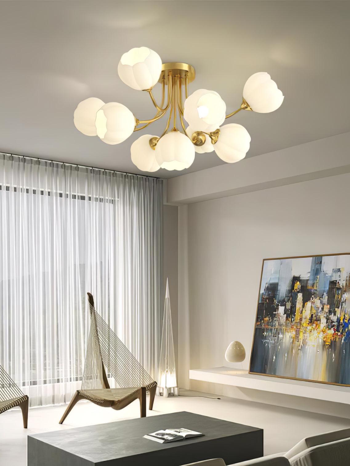 パンプキン真鍮シーリングランプ