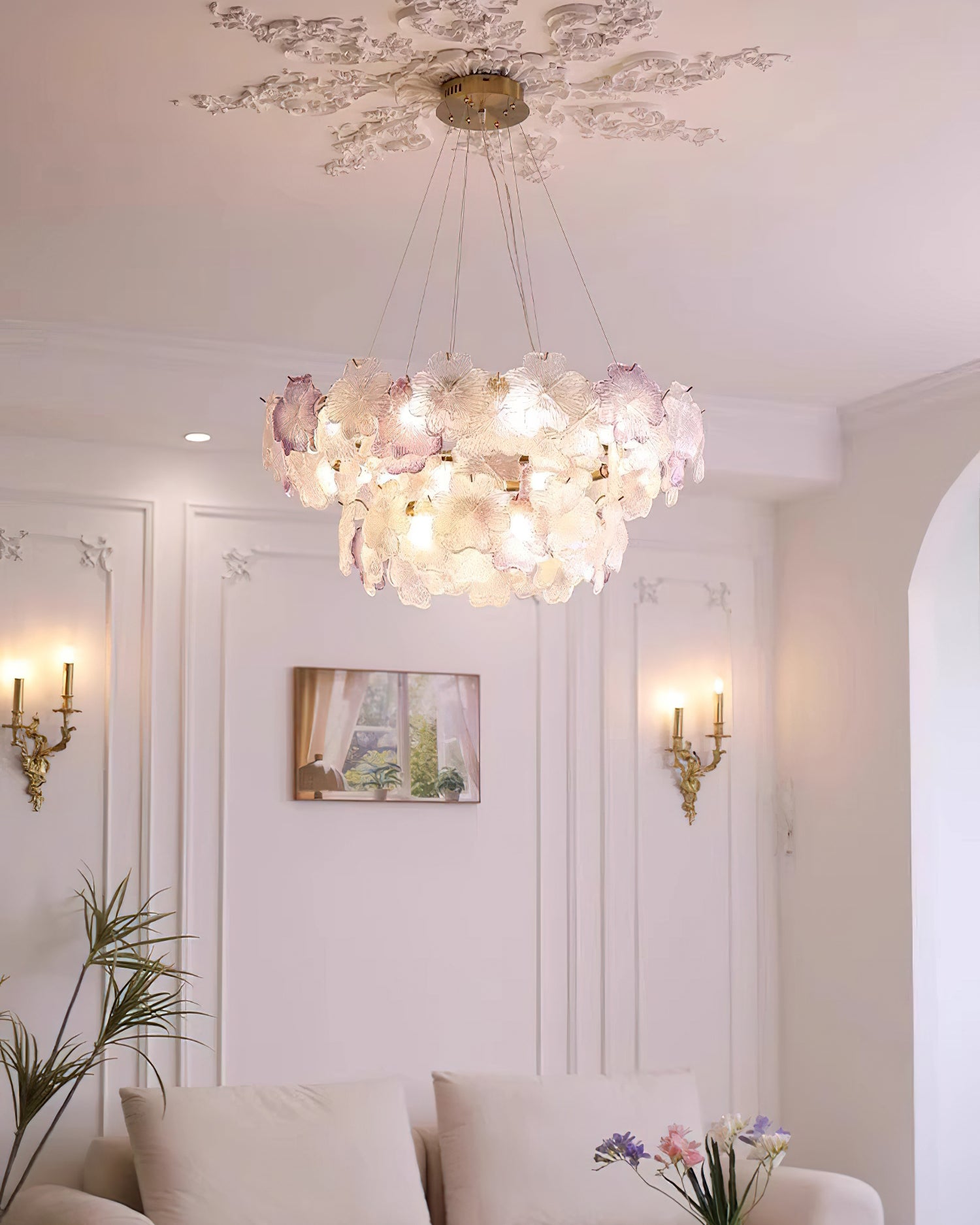 Charlotte Glass Flower Chandelier