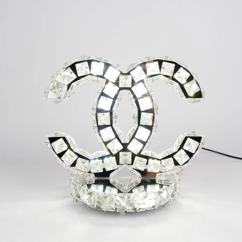 ステンレススチールクリスタルテーブルランプ