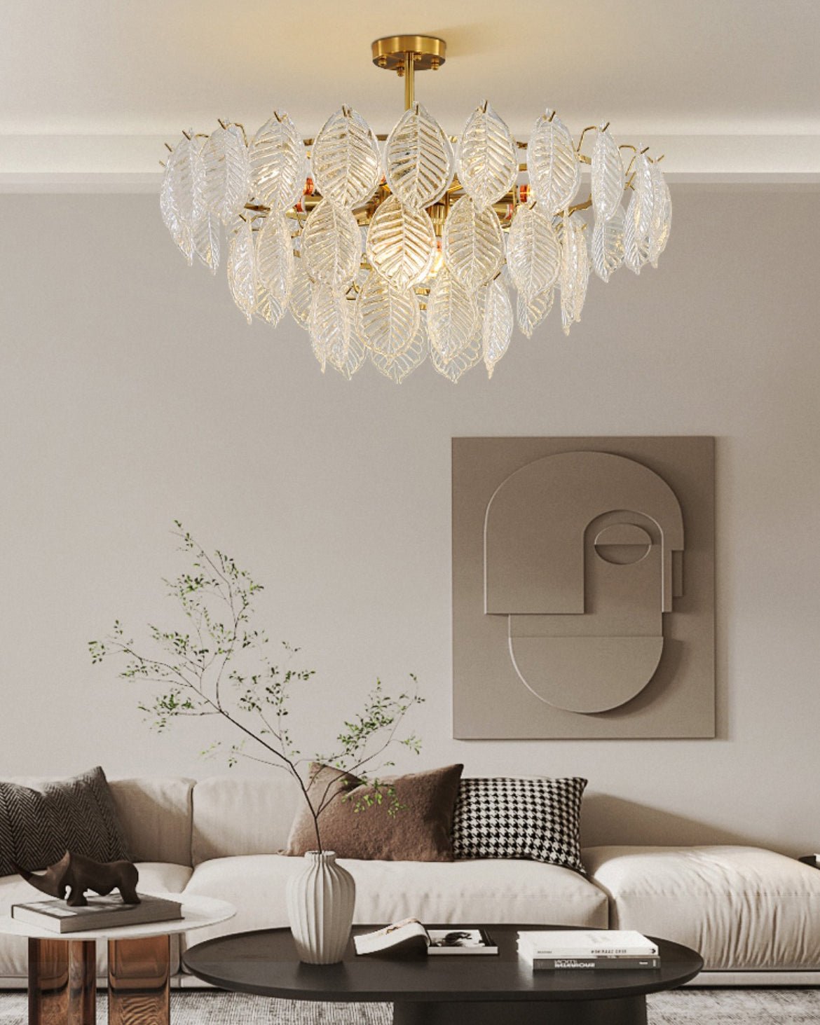 リーフガラスシャンデリア