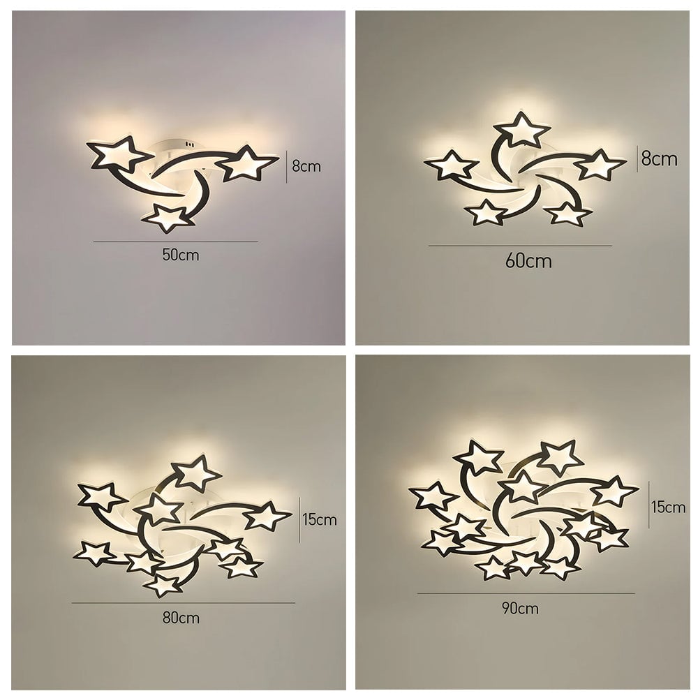 クリエイティブスターデザインリビングルームLEDシーリングライト