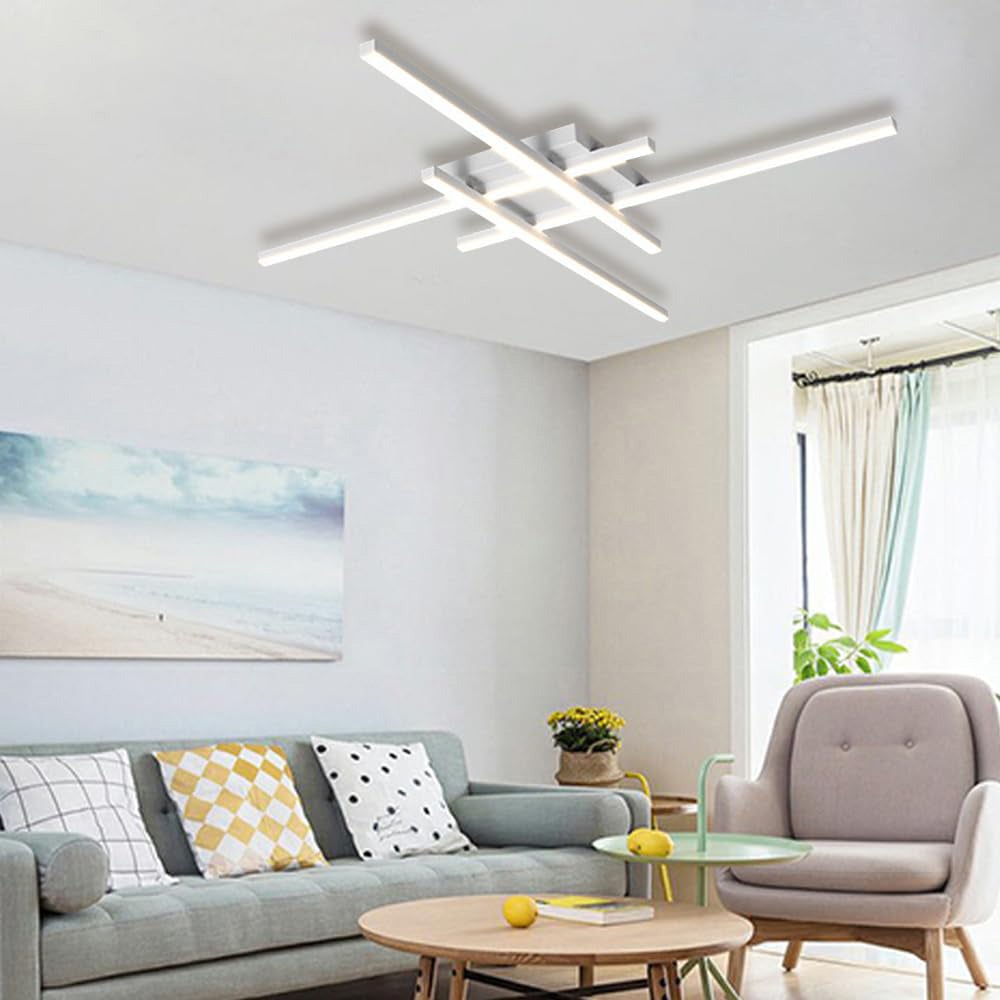 インダストリアルミニマリストアイアンリビングルームセミフラッシュLEDシーリングライト