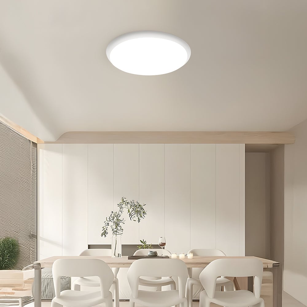 モダンな丸型ホワイトアクリルLEDリビングルーム天井照明