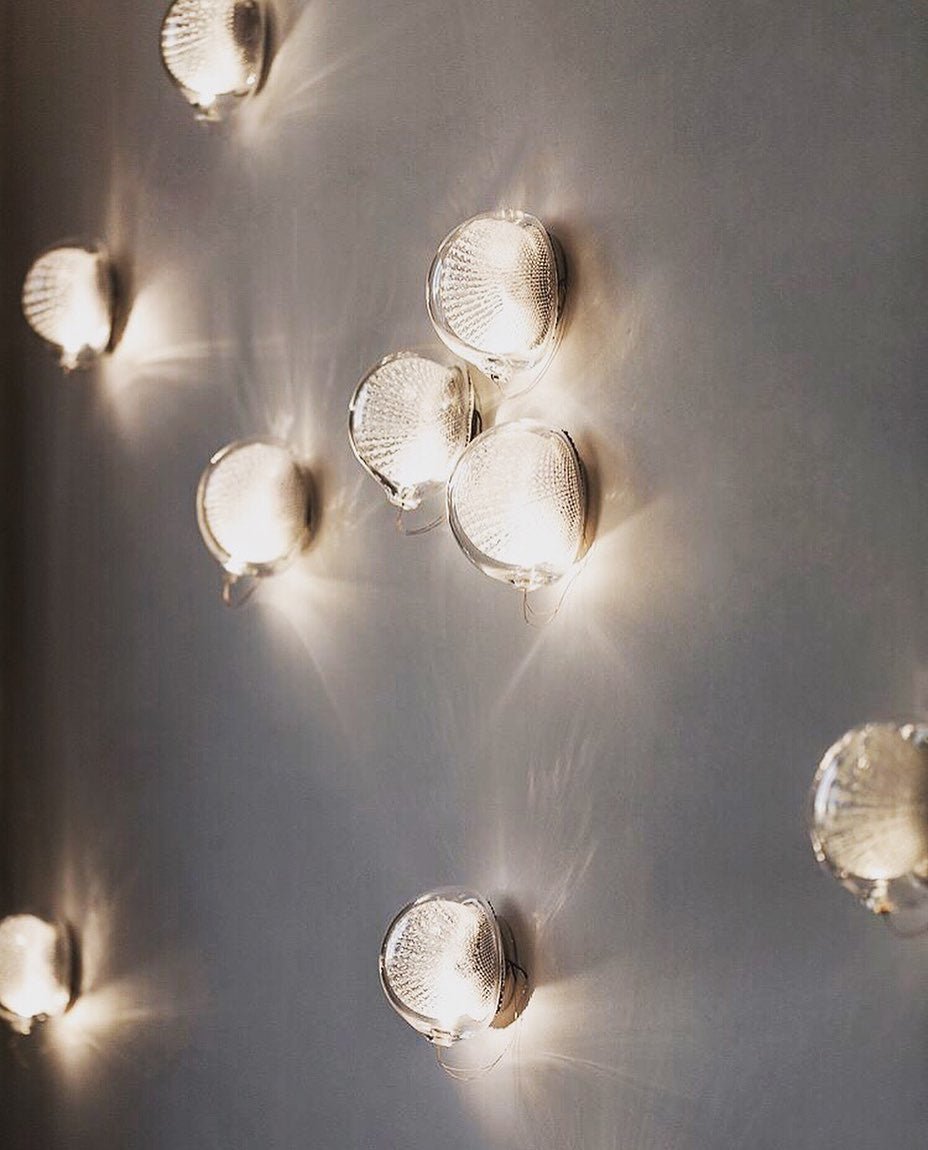 White-Clear Glass Wall Lamp