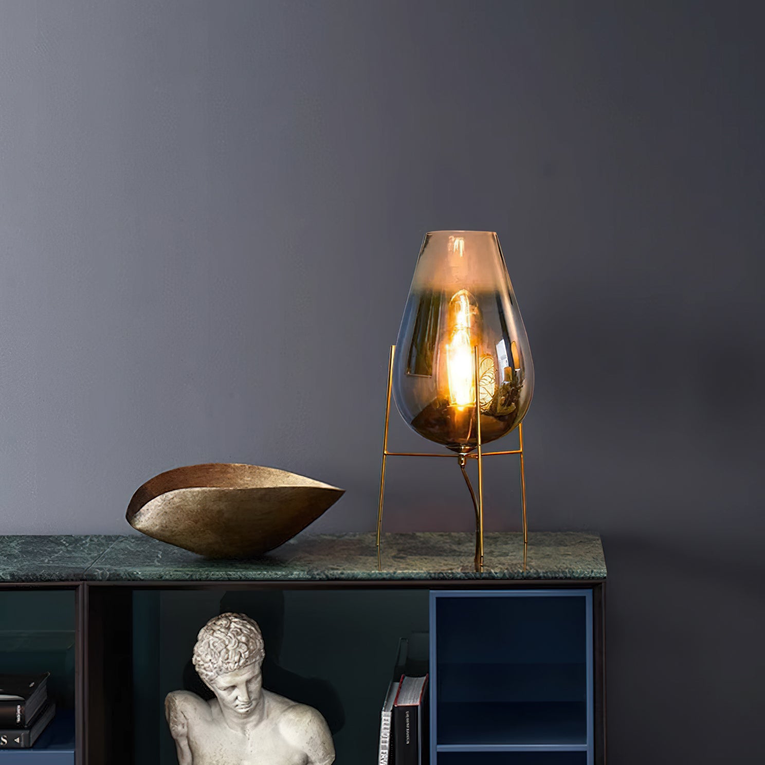 水素バルーンガラステーブルランプ