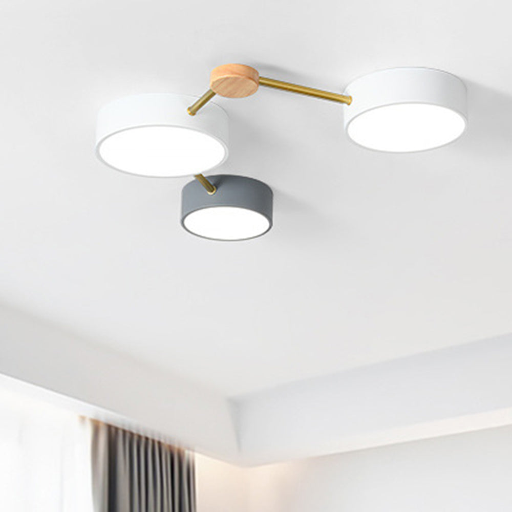 北欧クリエイティブ マルチヘッド LED ホワイトシーリングライト