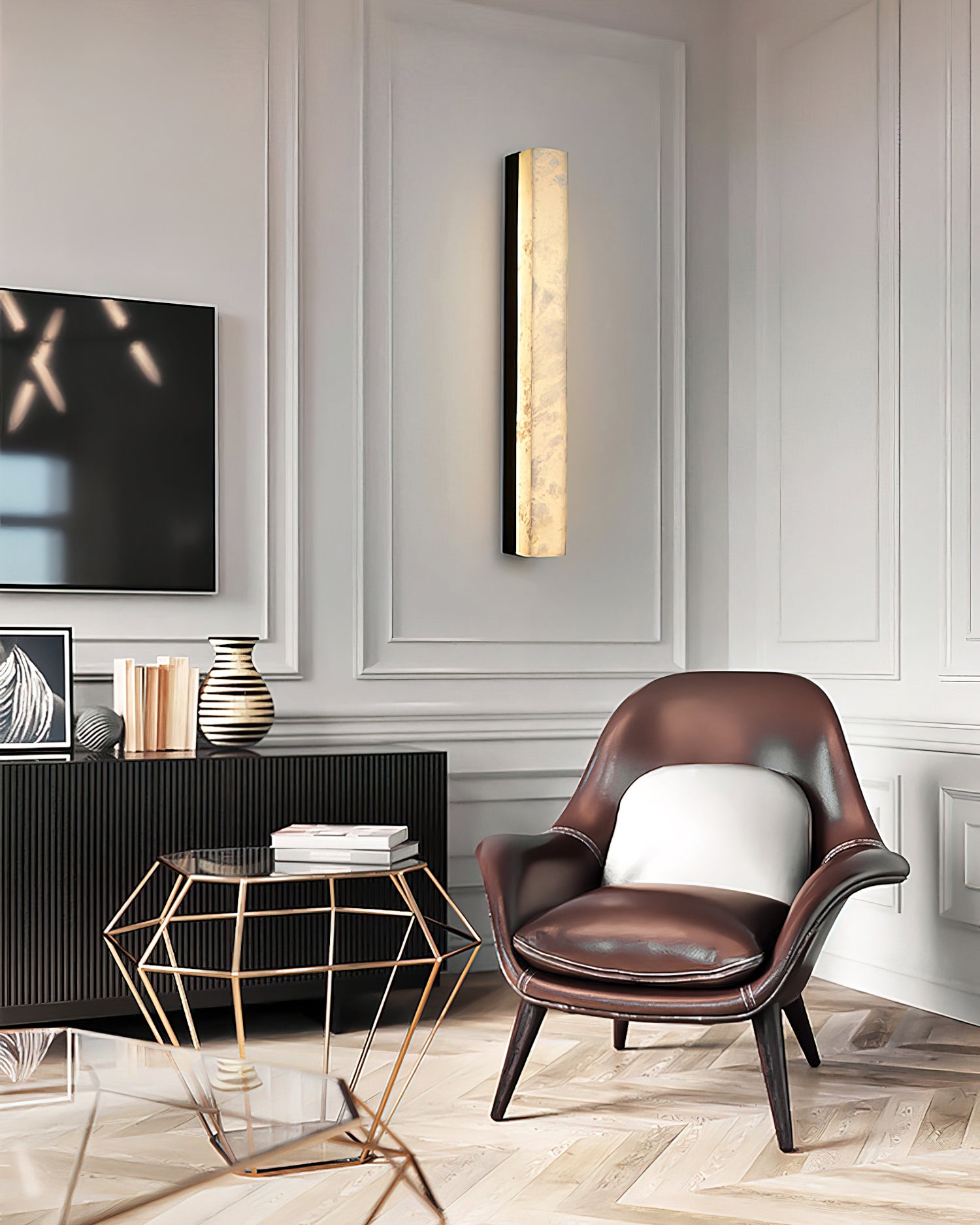 デラニー アラバスター ウォールランプ