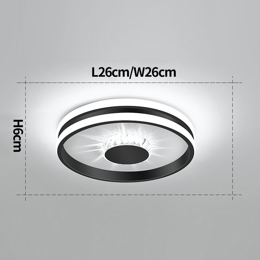 ゴールドの廊下用クリスタルLEDシーリングライト