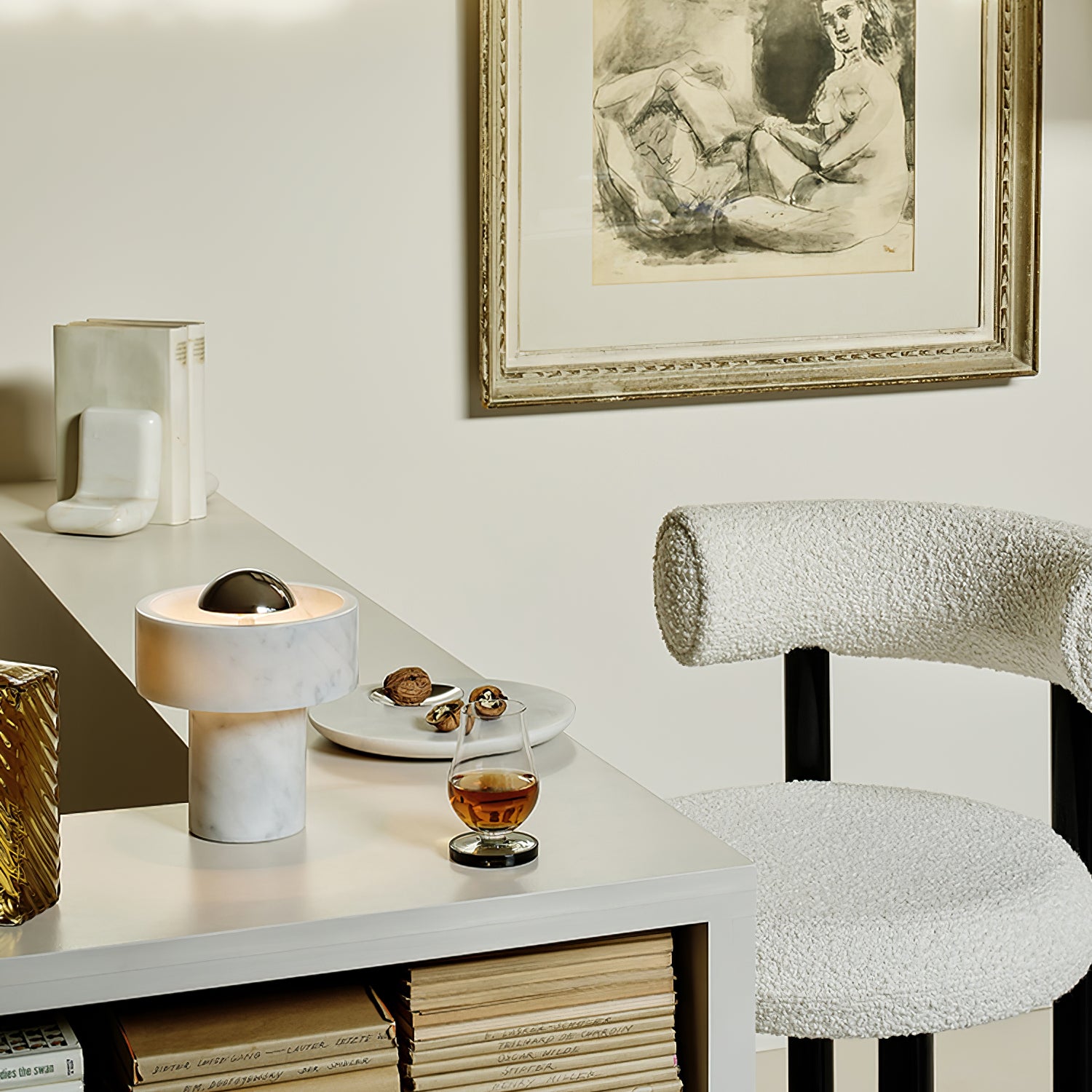 大理石のオーラ テーブルランプ