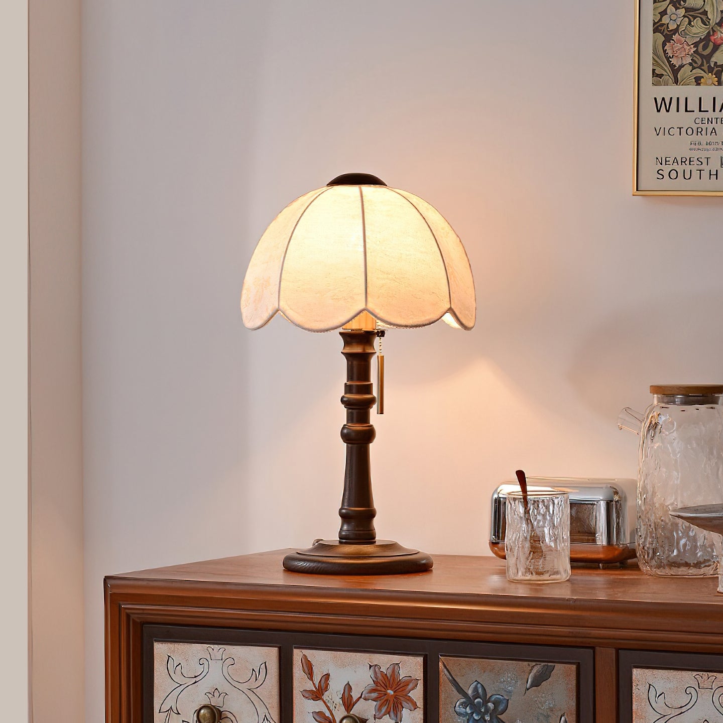 傘レトロテーブルランプ