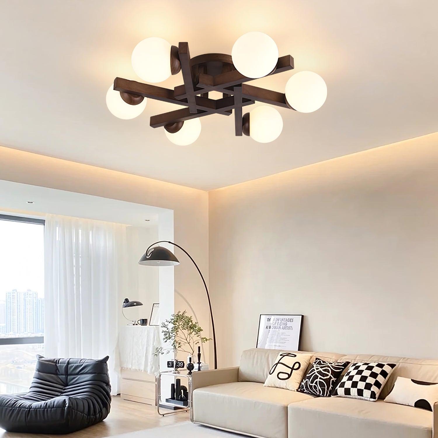 木製オーリンシーリングライト